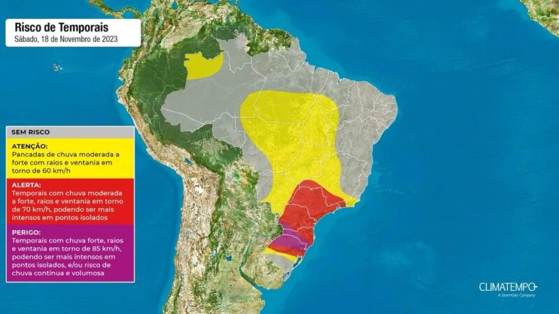 Frente fria chega a Mato Grosso do Sul e derruba temperaturas