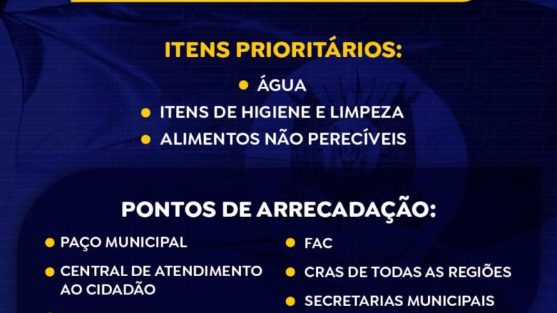 Prefeitura de Campo Grande arrecada donativos para famílias atingidas por enchentes no RS