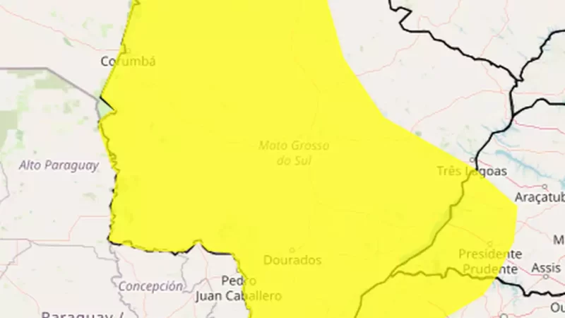 Inmet Alerta para Queda de Temperatura em 71 Municípios de MS