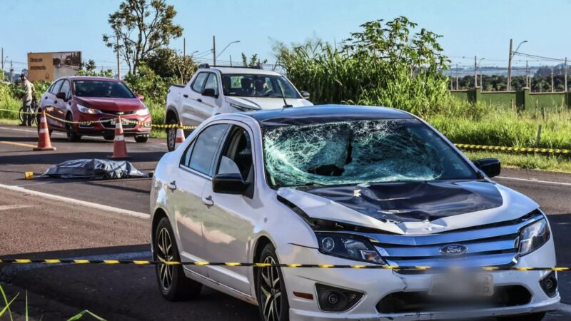 Na BR-163 em Campo Grande, andarilho morre após ser atropelado e arremessado