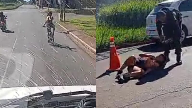 Veja o vídeo:Ciclista é atropelada após provocar motoristas na Avenida Guaicurus, em Campo Grande