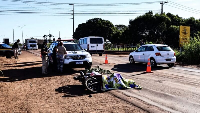 Motociclista morre atropelado por caminhão na BR-262, em Campo Grande