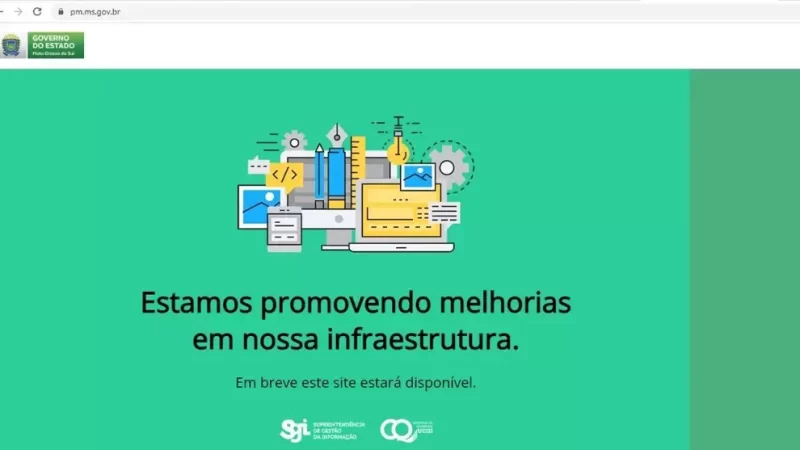 Sites do Governo de Mato Grosso do Sul estão fora do ar nesta terça (13)