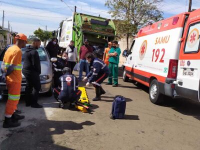 Gari de 18 anos é atropelado durante o trabalho em Campo Grande e está em estado grave