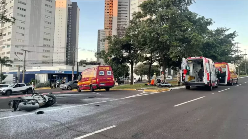 🚨 Acidente grave com moto BMW deixa dois em estado gravíssimo em Campo Grande