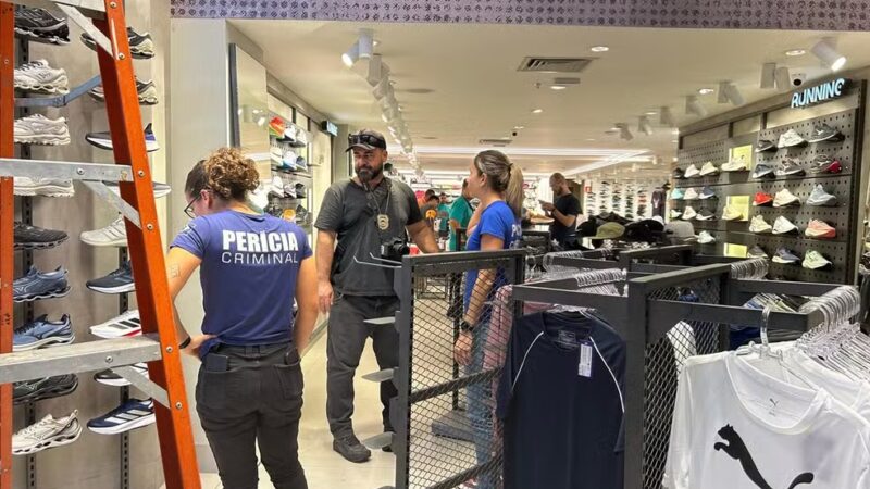 Disparo acidental em loja do Shopping Campo Grande deixa dois ferido