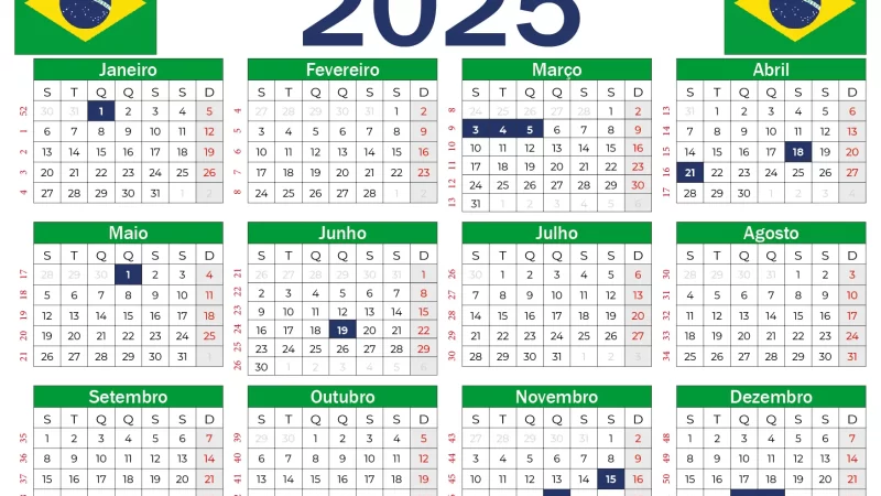 Feriados no segundo semestre de 2025 caem no fim de semana — com exceção para servidores de MS