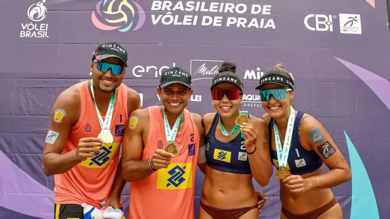 Atletas de MS conquistam ouro na 5ª etapa do Circuito Brasileiro de Vôlei de Praia