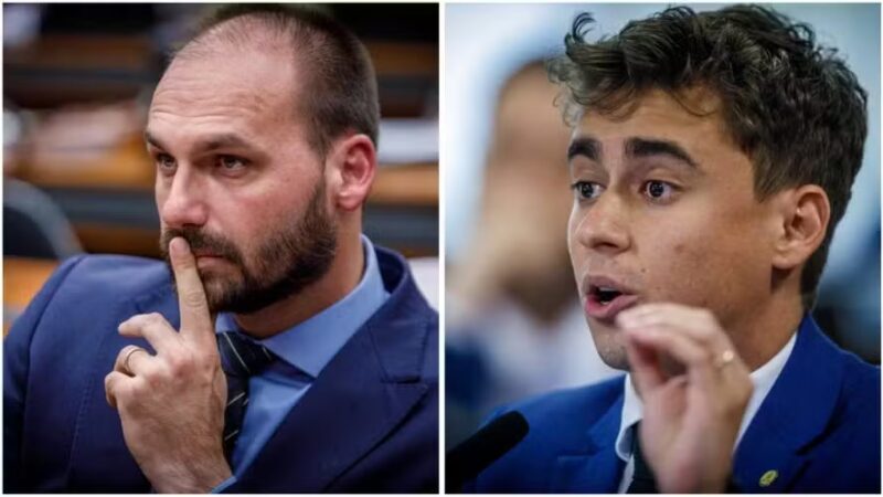 Racha na Direita: Eduardo Bolsonaro critica Nikolas Ferreira por “falta de engajamento” nos EUA