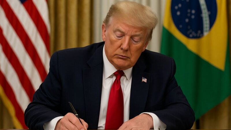 Trump impõe tarifa de 50% ao Brasil e acusa governo de violar direitos humano