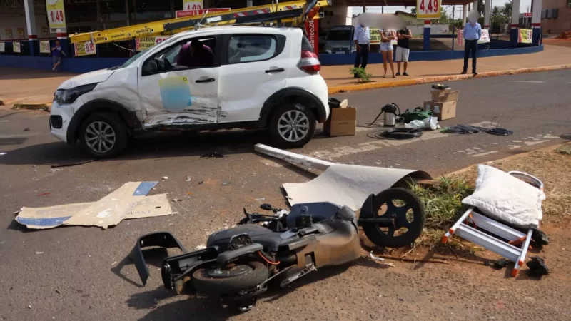 Acidente em cruzamento do São Conrado deixa três feridos em Campo Grande