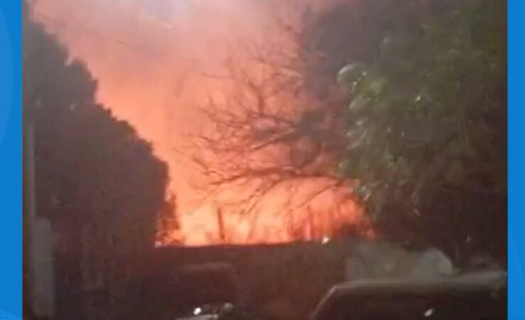 Incêndio atinge terreno do Educandário Getúlio Vargas em Campo Grande