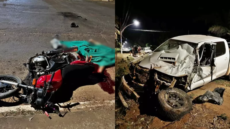 Dois acidentes em sequência deixam homem e mulher mortos em Coxim