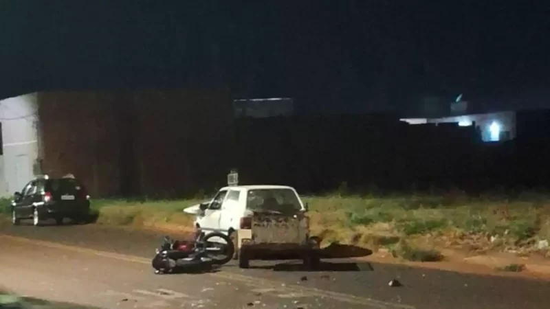 Motociclista fica ferido em acidente no Jardim Monte Alegre, em Campo Grande
