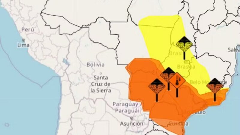 Campo Grande entra em alerta para chuvas intensas, ventos fortes e risco de alagamentos