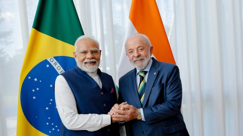 Brasil e Índia ampliam cooperação com novos acordos em investimento, tributação e segurança