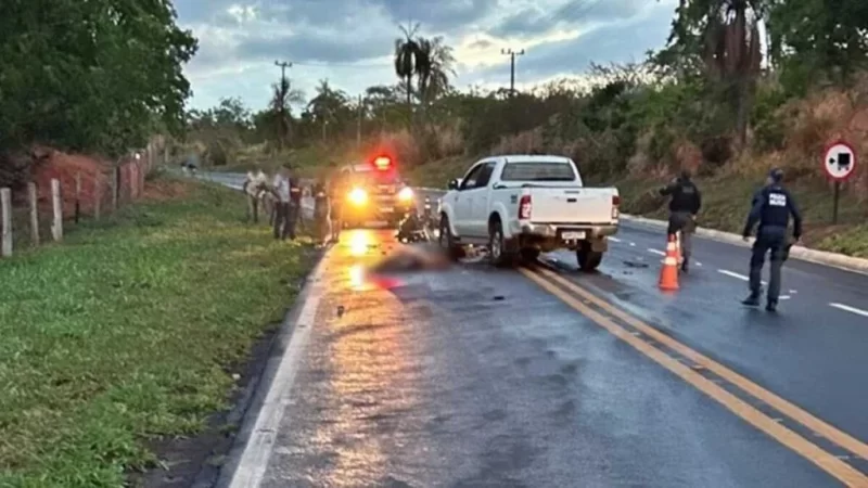 Motociclista morre em colisão frontal com caminhonete em Camapuã