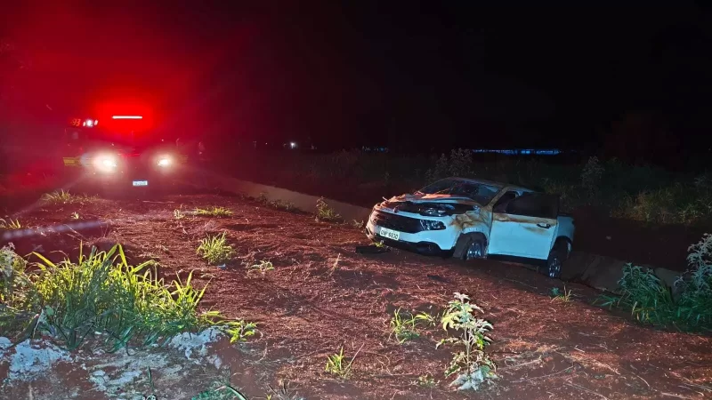 Idoso morre após capotamento na MS-276, entre Dourados e Deodápolis