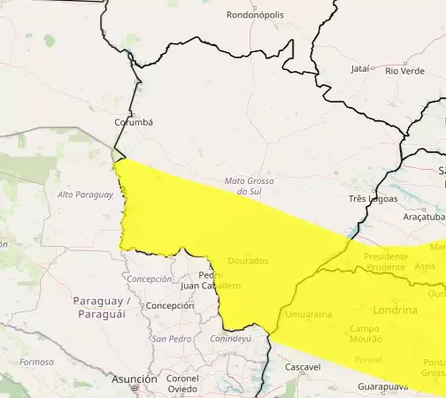 Alerta do Inmet prevê temporais fortes e ventos intensos em Mato Grosso do Sul