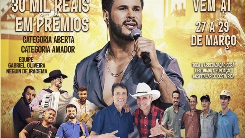 Costa Rica recebe a 1ª Vaquejada de Mato Grosso do Sul com programação cultural, esportiva e solidária