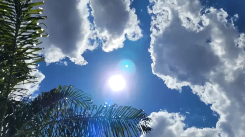 Sol, chuva e calor: sábado instável pode até formar arco-íris em Mato Grosso do Sul