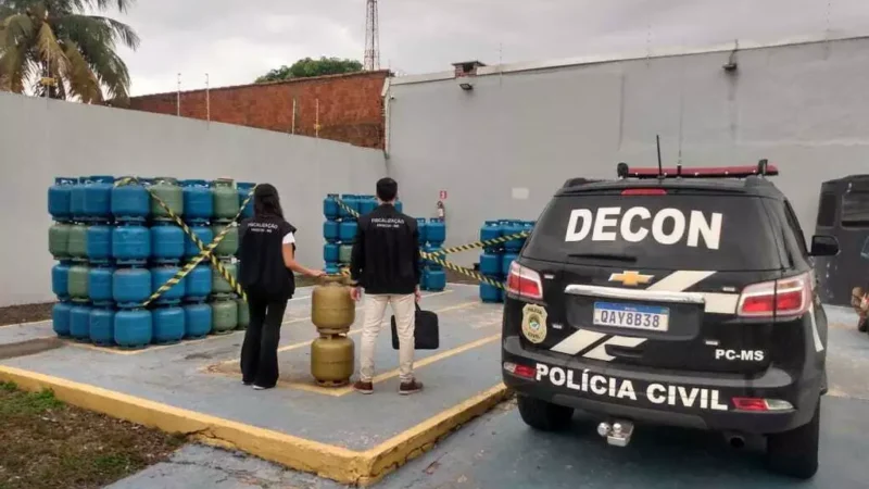 Fiscalização identifica irregularidades em revenda de botijão gás Campo Grande