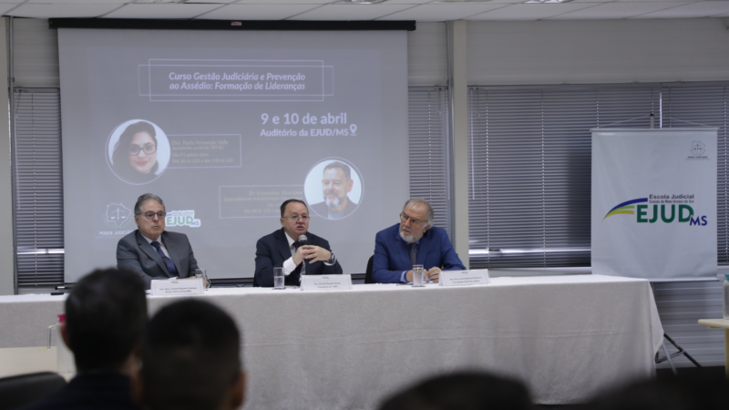 Curso do TJMS capacita magistrados para gestão e combate ao assédio no Judiciário