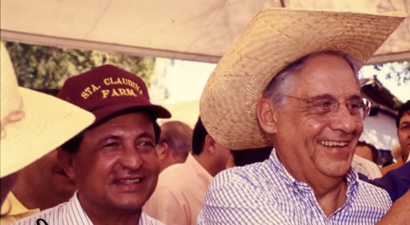 Zé Teixeira e Fernando Henrique Cardoso em visita histórica a Mato Grosso do Sul