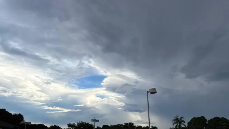 Frente fria ligada a ciclone extratropical provoca chuva e risco de temporais em Mato Grosso do Sul