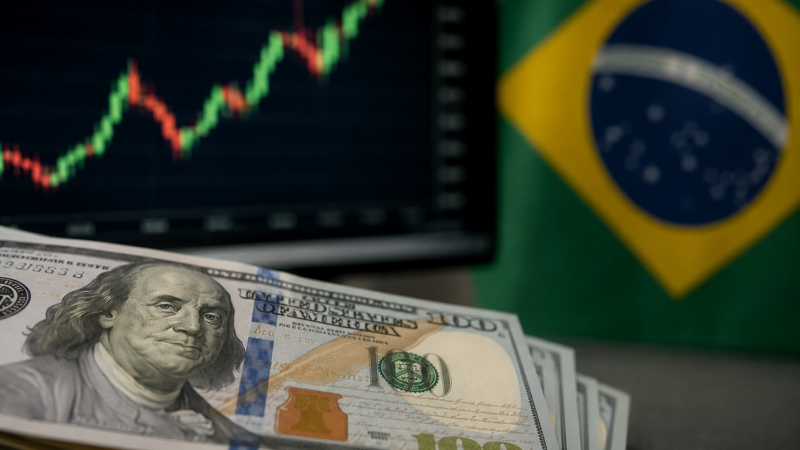 Dólar dispara no Brasil e fecha em alta com tensão externa e sinais do Fed
