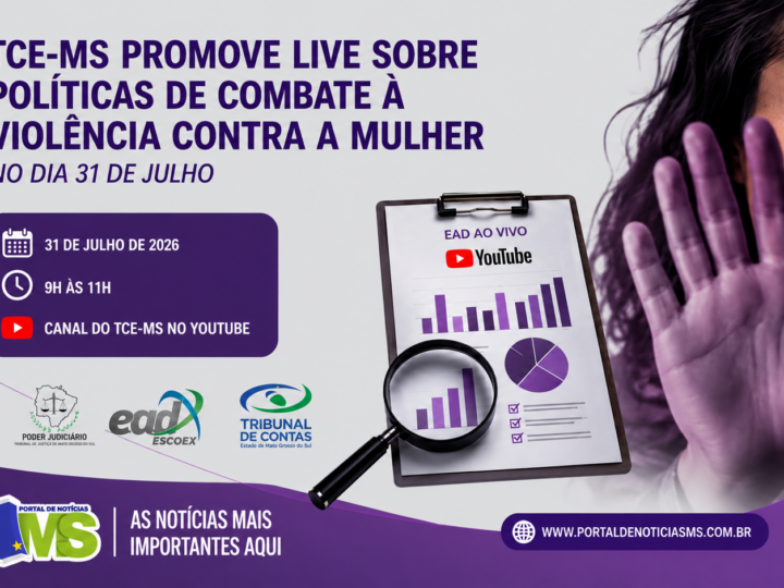 TCE-MS promove live sobre políticas de combate à violência contra a mulher no dia 31 de julho