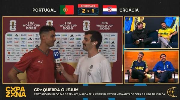 Após a vitória de Portugal, Cristiano Ronaldo concedeu entrevista exclusiva à CazéTV
