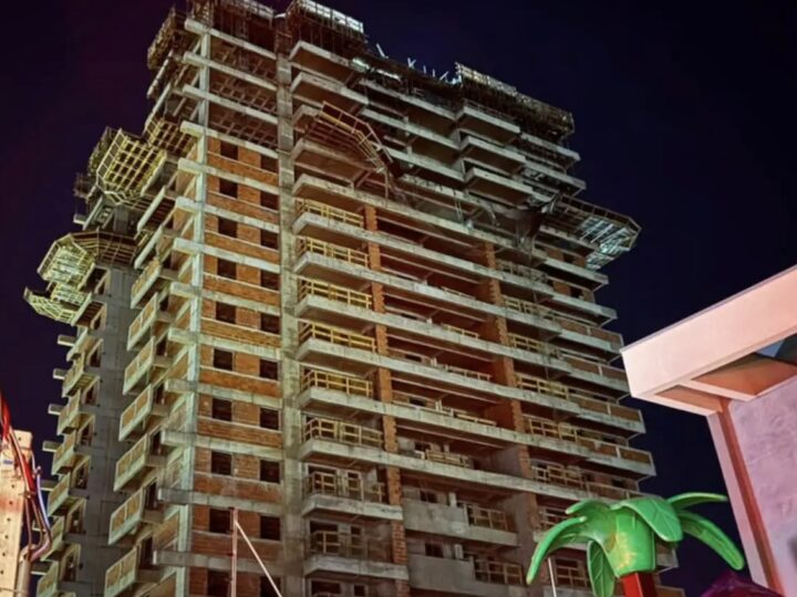Estrutura cede em prédio em obras e operário morre após queda de aproximadamente 35 metros em Campo Grande