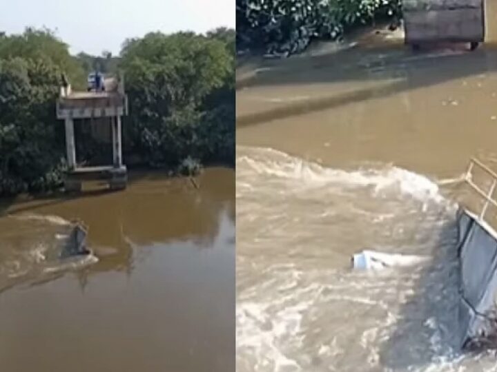 Ponte desaba durante passagem de carreta e caminhoneiro morre no Rio Taquari
