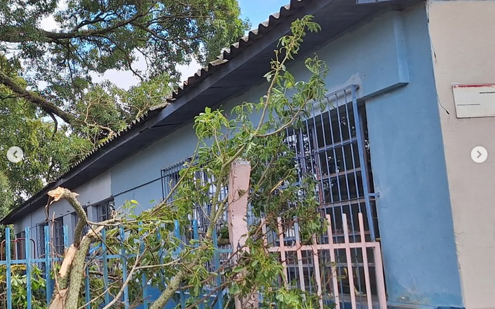 Reme suspende aulas à tarde após temporal e alerta para novo vendaval em Campo Grande