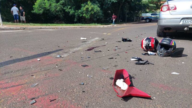 Motociclista de 53 anos tem pé amputado após colisão entre moto e carro em Campo Grande