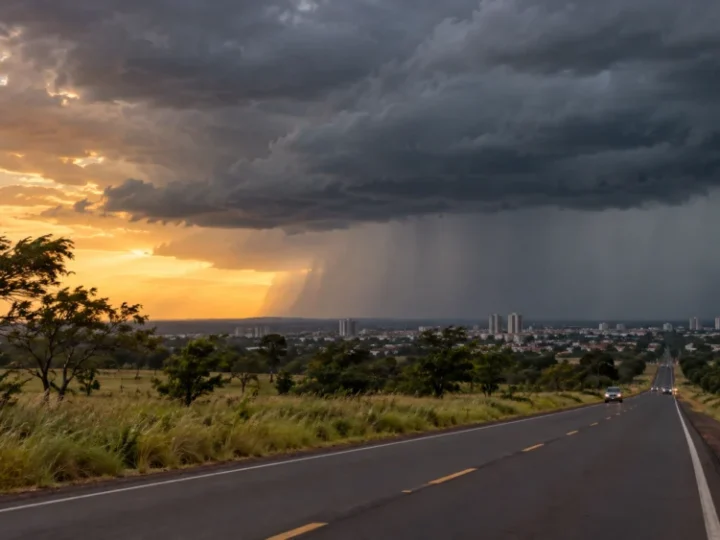 Frente fria derruba temperaturas e mantém risco de tempestades em Mato Grosso do Sul