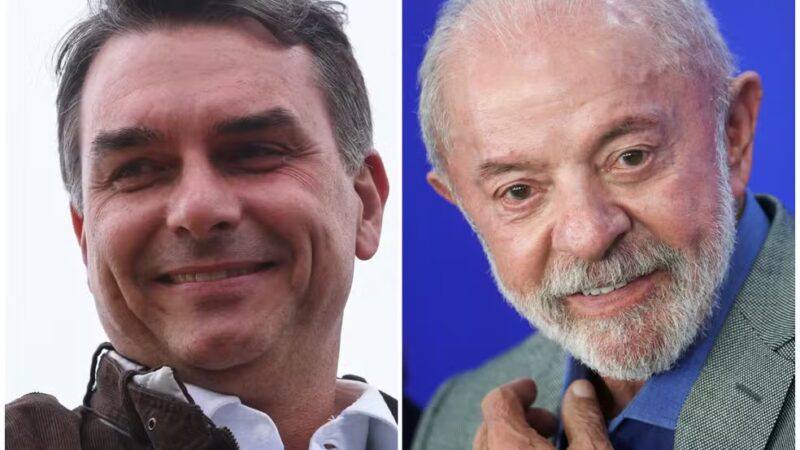 Pesquisa aponta empate entre Lula e Flávio Bolsonaro no segundo turno